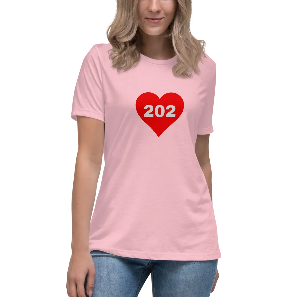 AREA CODE 202 Women's Relaxed T-Shirt