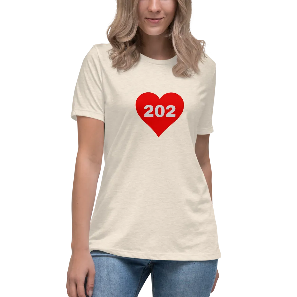 AREA CODE 202 Women's Relaxed T-Shirt