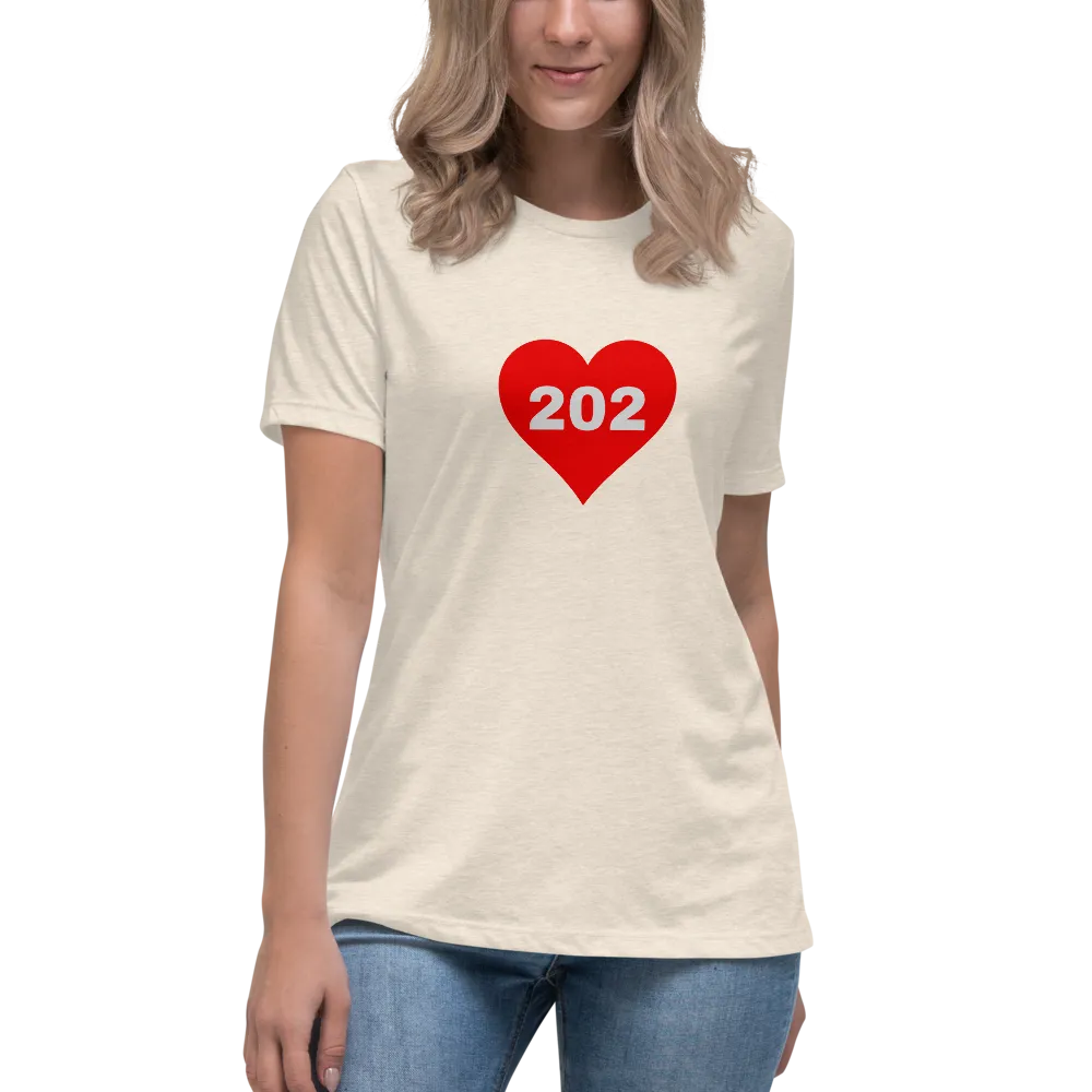 AREA CODE 202 Women's Relaxed T-Shirt