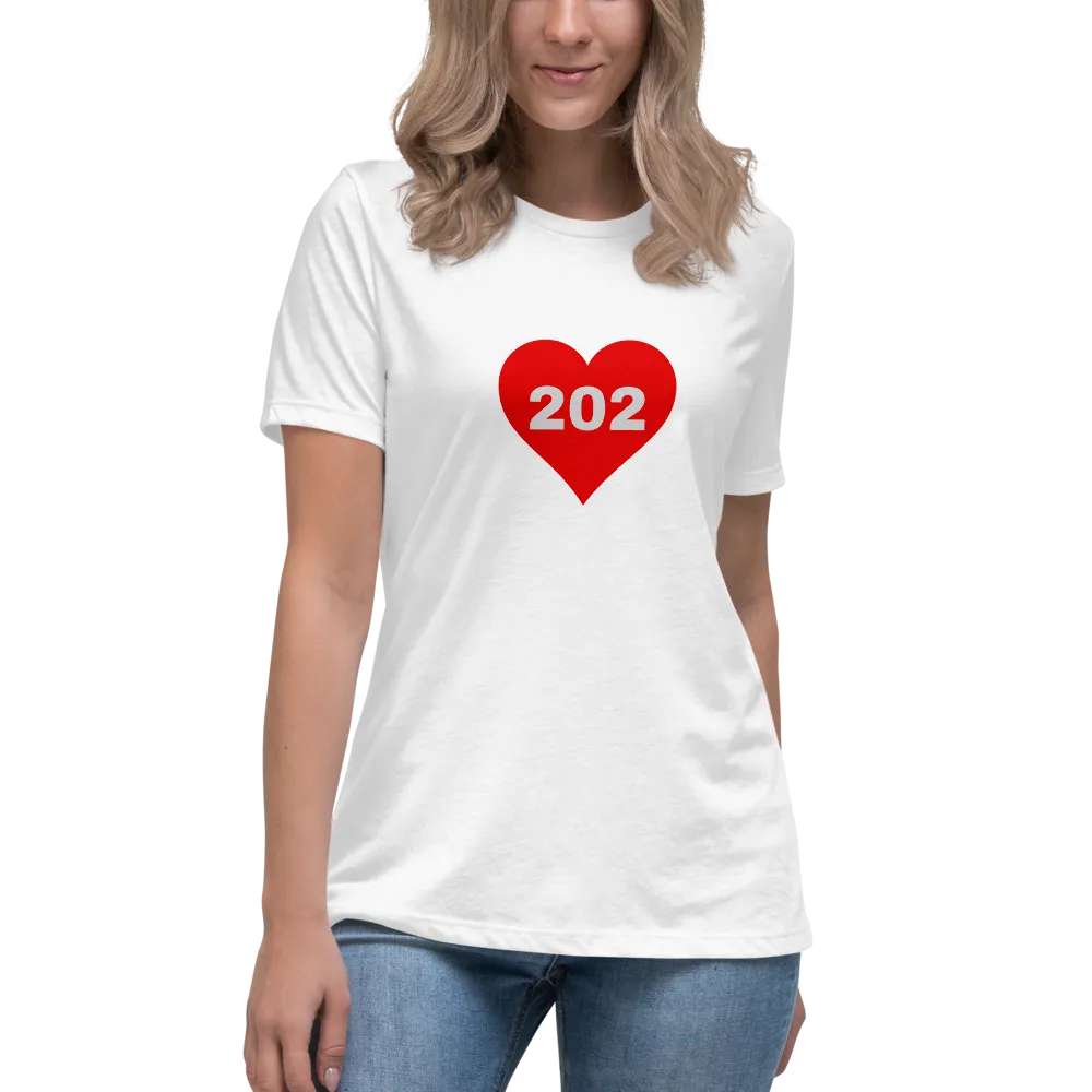 AREA CODE 202 Women's Relaxed T-Shirt