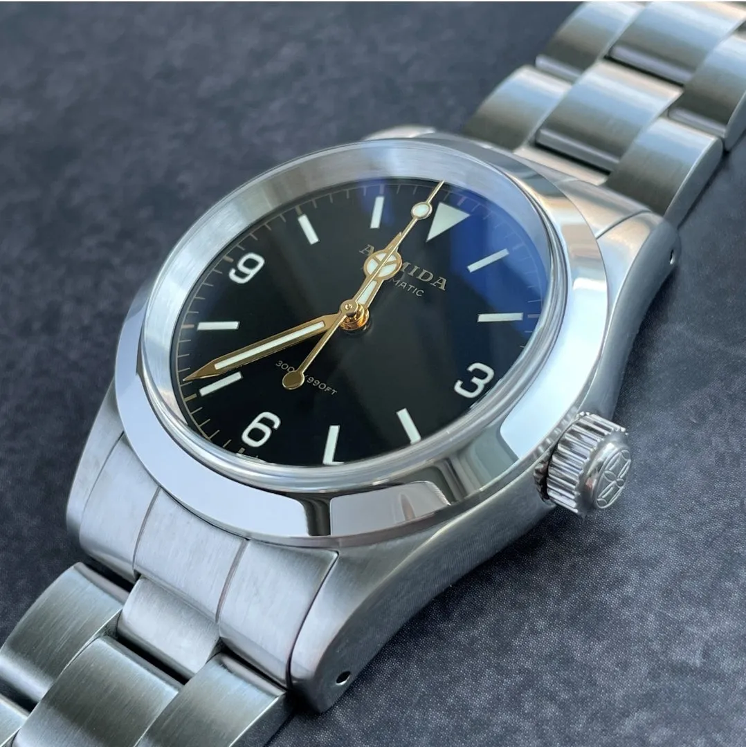 Armida A6 36mm gilt printing and hands Watch
