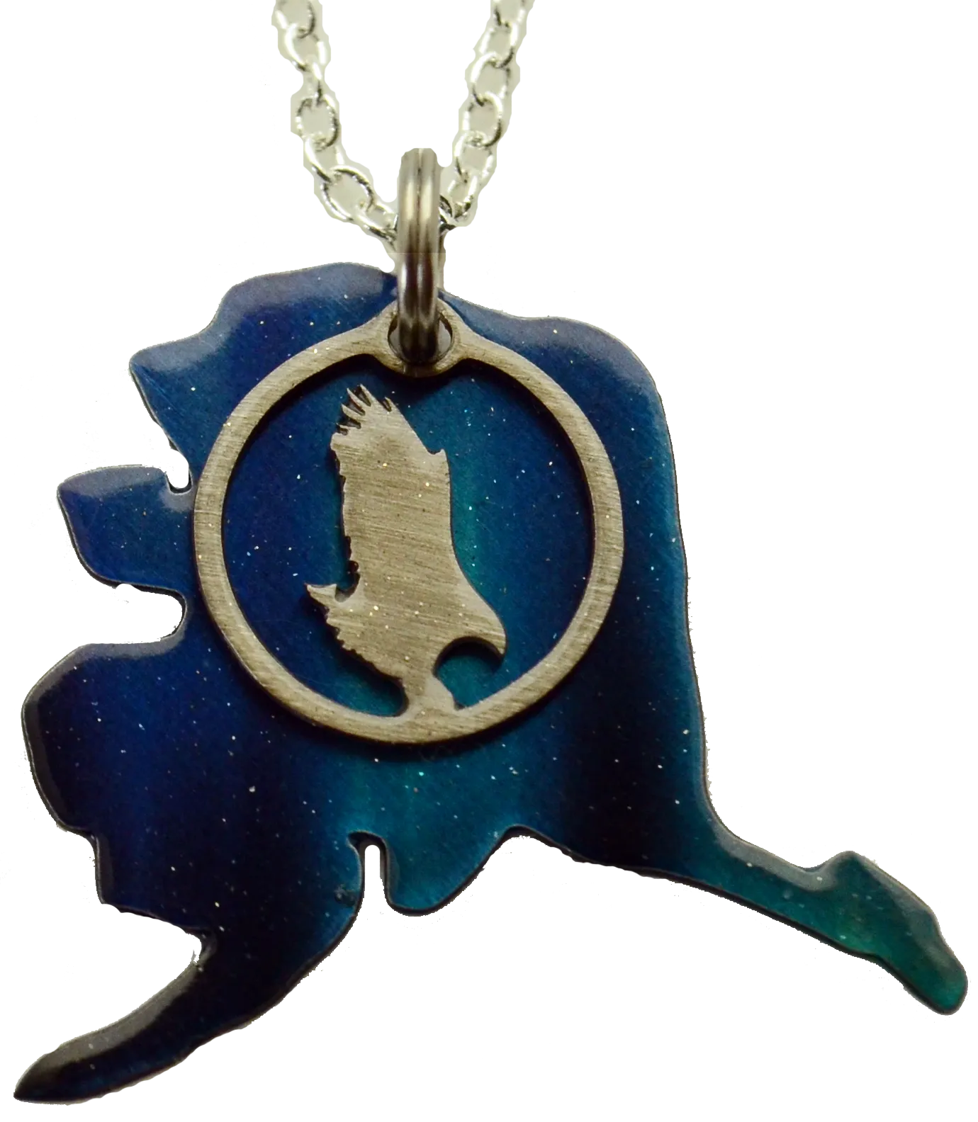 Aurora Alaska with Eagle Necklace, Item# 4365X