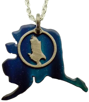 Aurora Alaska with Eagle Necklace, Item# 4365X