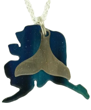 Aurora Alaska with Whale Tail Necklace, Item# 4368X