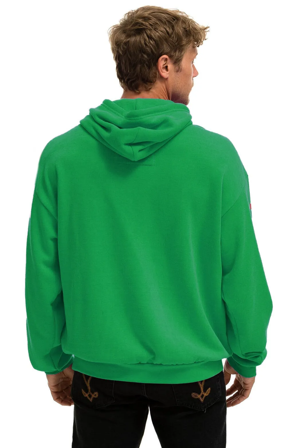 AVIATOR NATION HAMPTONS RELAXED PULLOVER HOODIE - KELLY GREEN