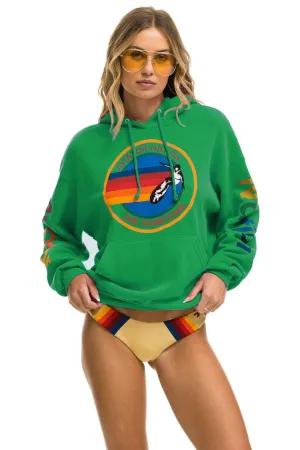 AVIATOR NATION HAMPTONS RELAXED PULLOVER HOODIE - KELLY GREEN