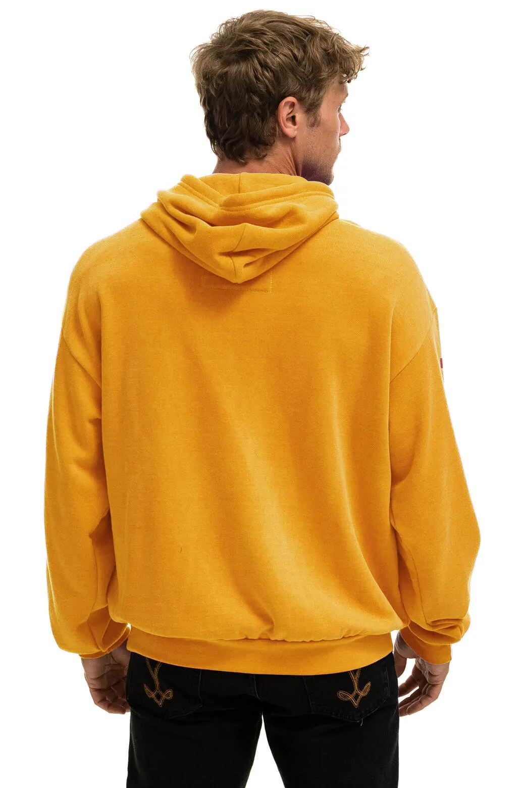 AVIATOR NATION NEW YORK CITY RELAXED PULLOVER HOODIE - GOLD