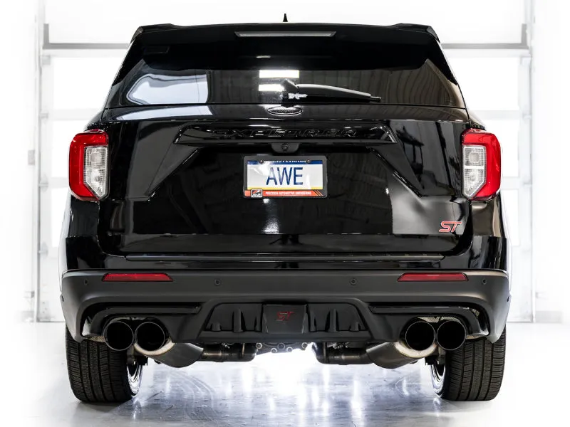 AWE Tuning 2020  Ford Explorer ST Touring Edition Exhaust w/ Diamond Black Tips