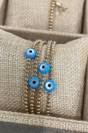 azure evil eye bracelet