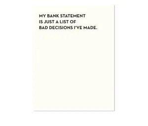 Bank Statement Card