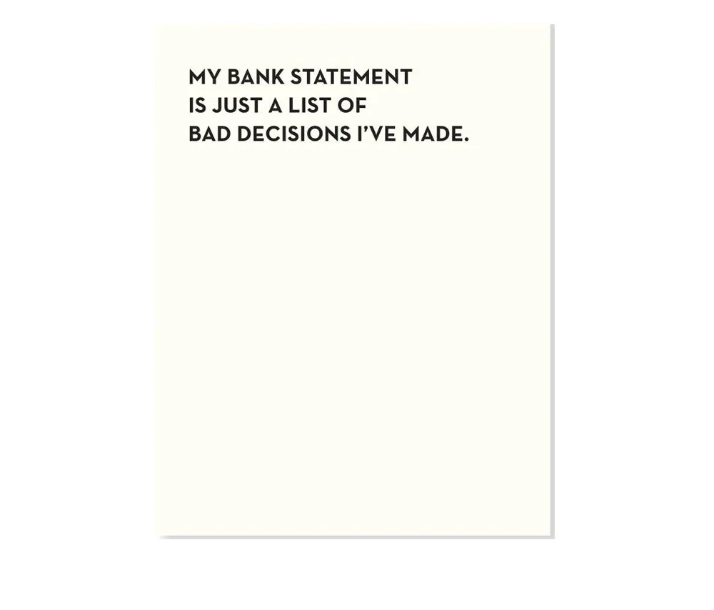 Bank Statement Card