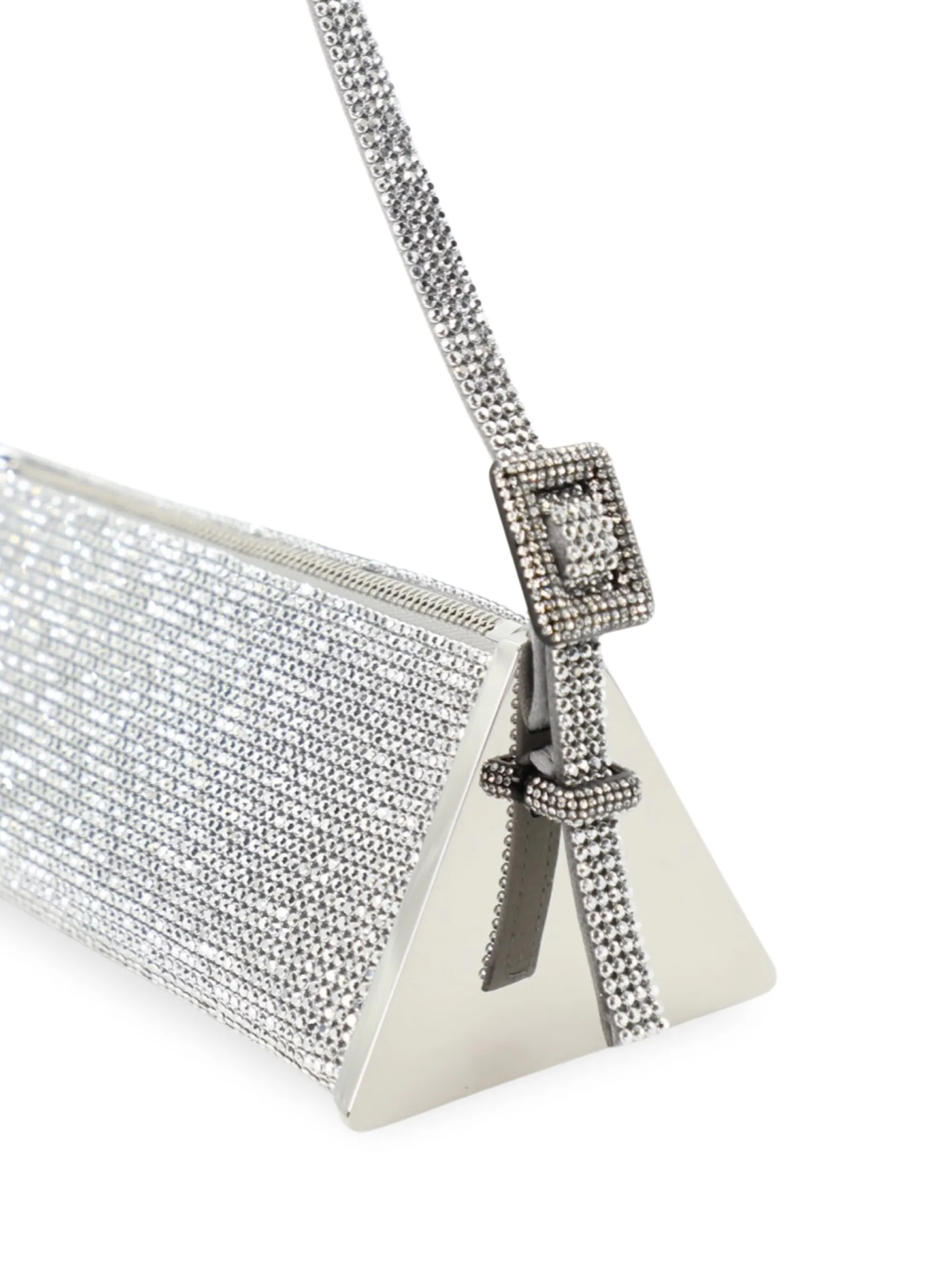 Benedetta Bruzziches Joy Rhinestone Handbag in Grigio