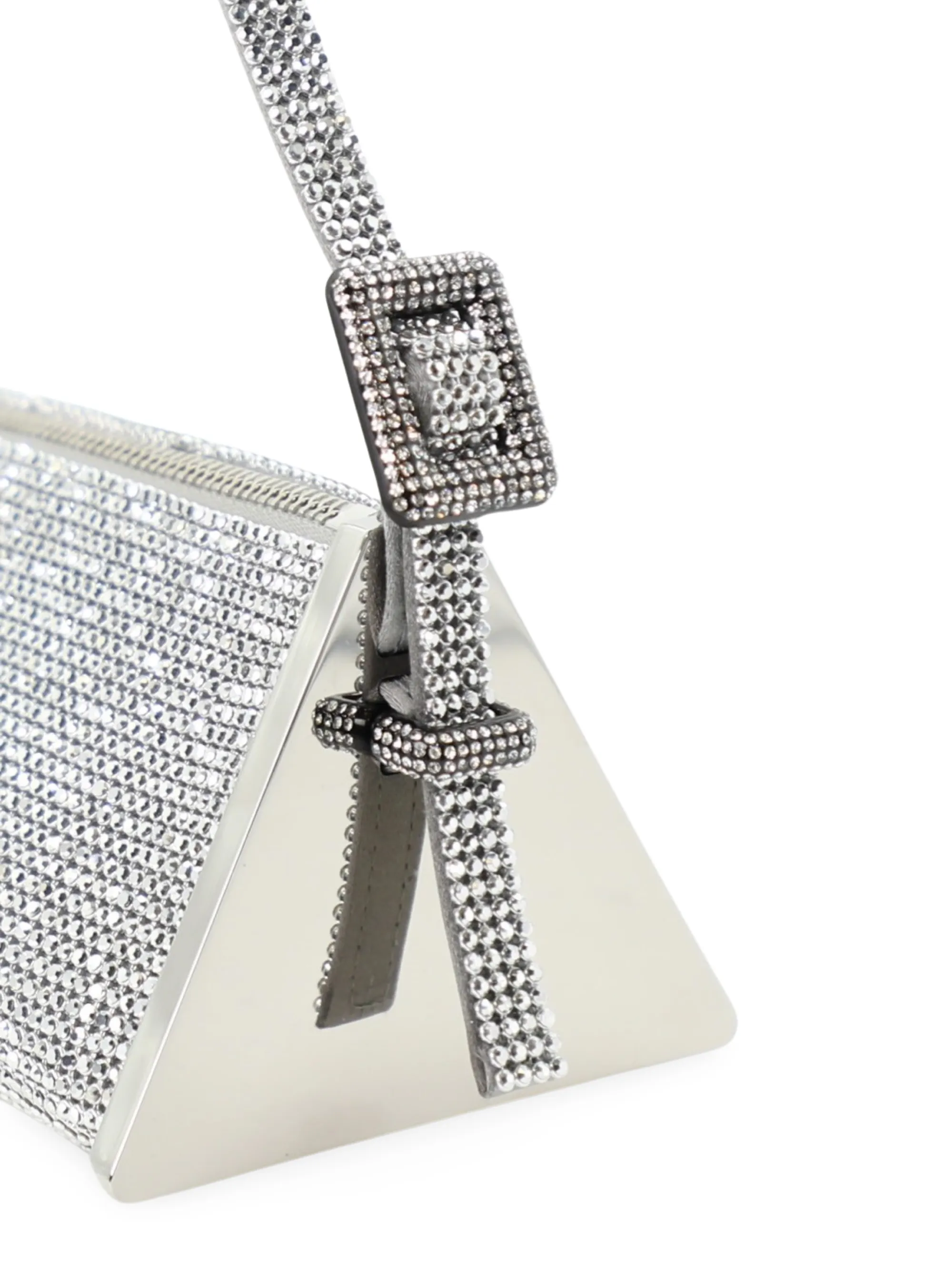 Benedetta Bruzziches Joy Rhinestone Handbag in Grigio