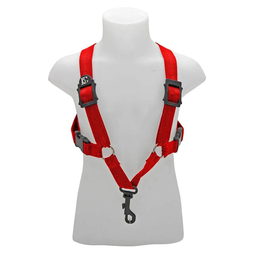 BG Alto & Tenor Sax Small Comfort Harness ~ Red ~ Snap Hook