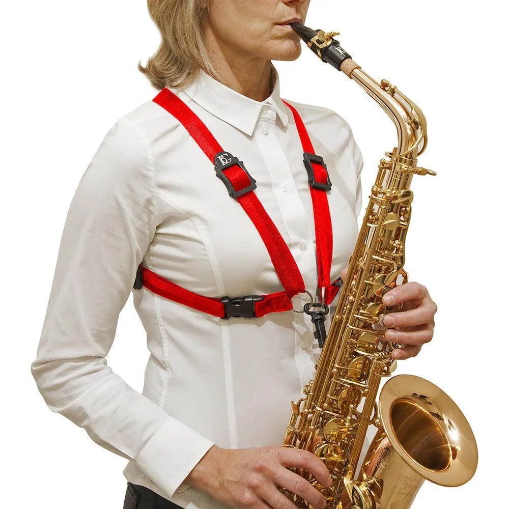 BG Alto & Tenor Sax XL Womens Comfort Harness ~ Red ~ Snap Hook
