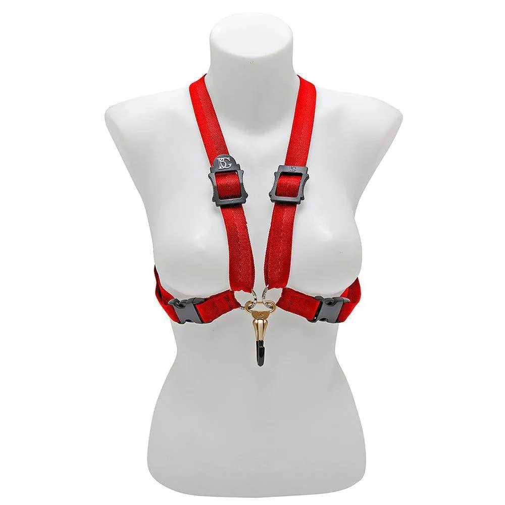 BG Alto, Tenor and Baritone Saxophone Harness Women Large Red Coated Metal Hook