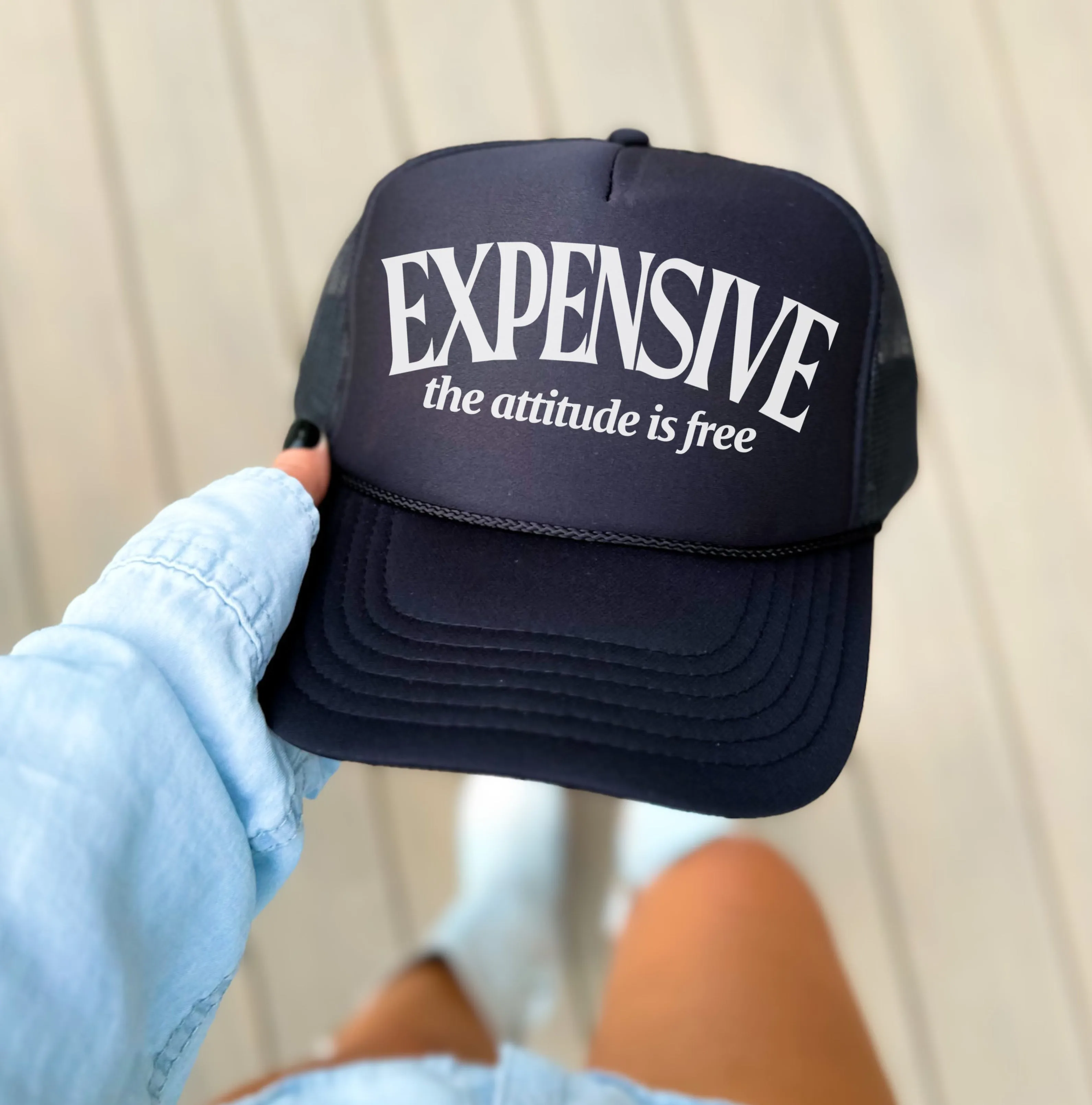 Black Expensive - The Attitude is Free- Trucker Hat/ Funny Gifts for Her / Otto Trucker Hat