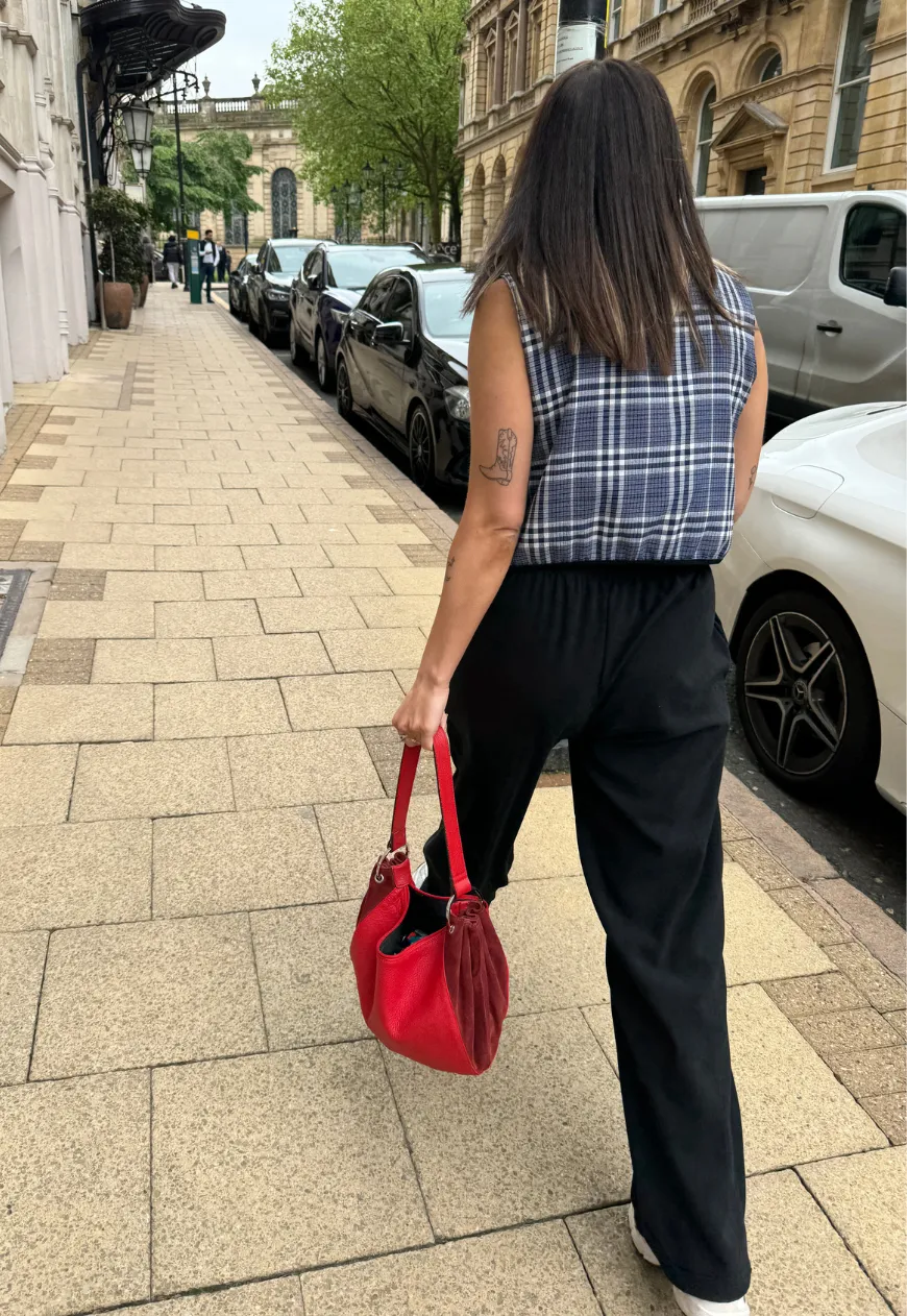 BLACK MOLESKIN STRAIGHT LEG TROUSER