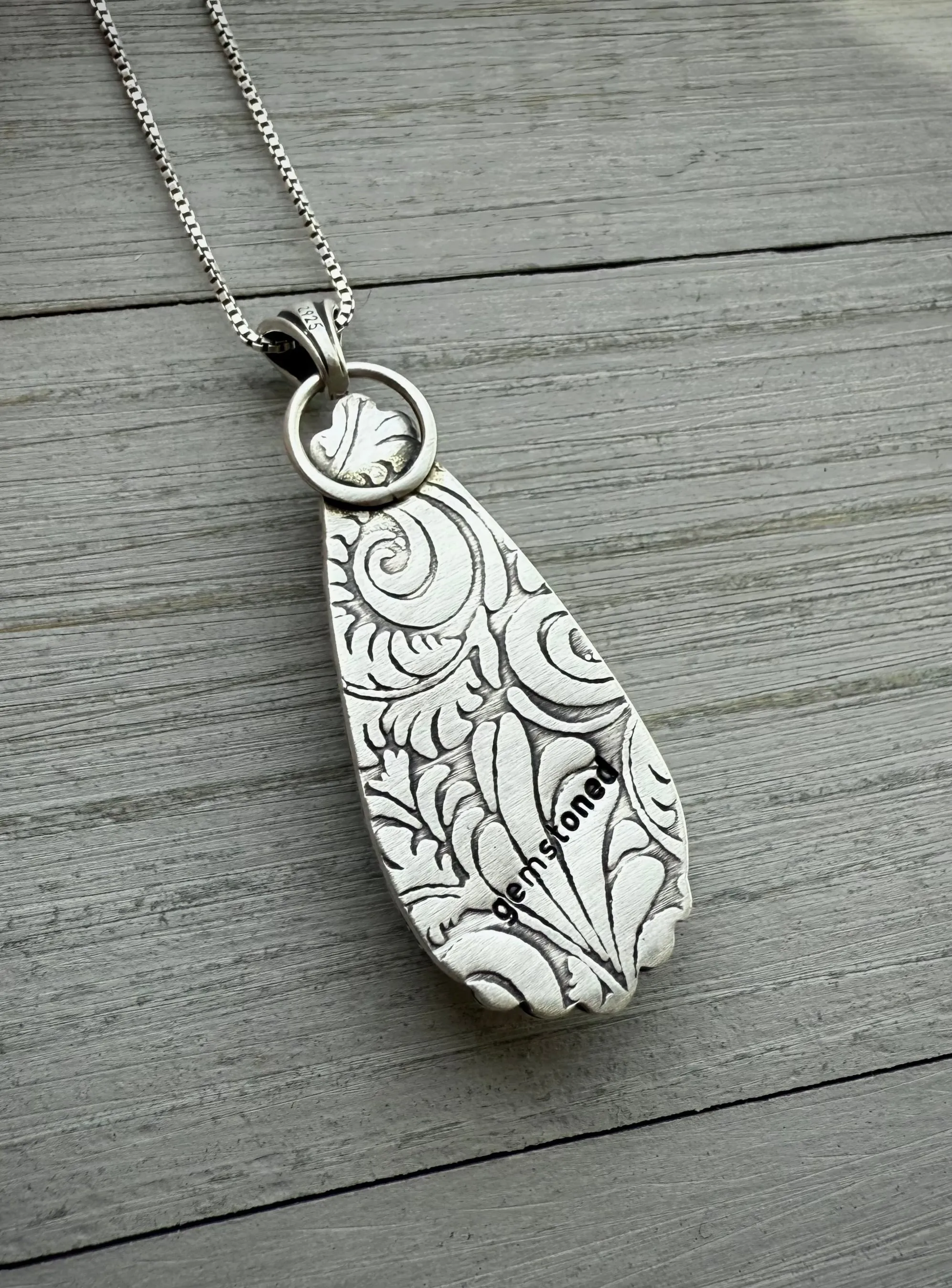 Bloodshot Iolite Sunstone Pendant