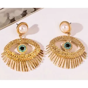 Blue Eye Statement Earrings
