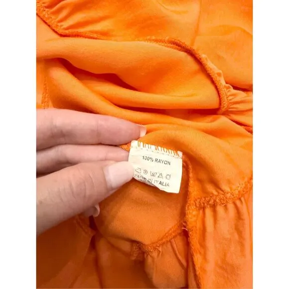 Bognar Blu Womens Tiered Orange Dress Size XL