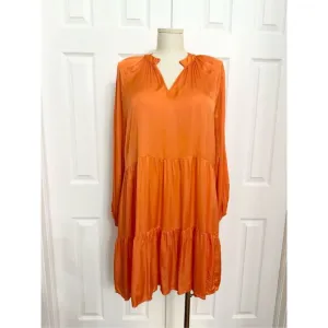 Bognar Blu Womens Tiered Orange Dress Size XL