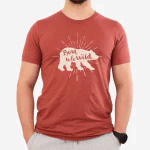 Born to Be Wild Bear - Adult Unisex Jersey Crew Tee