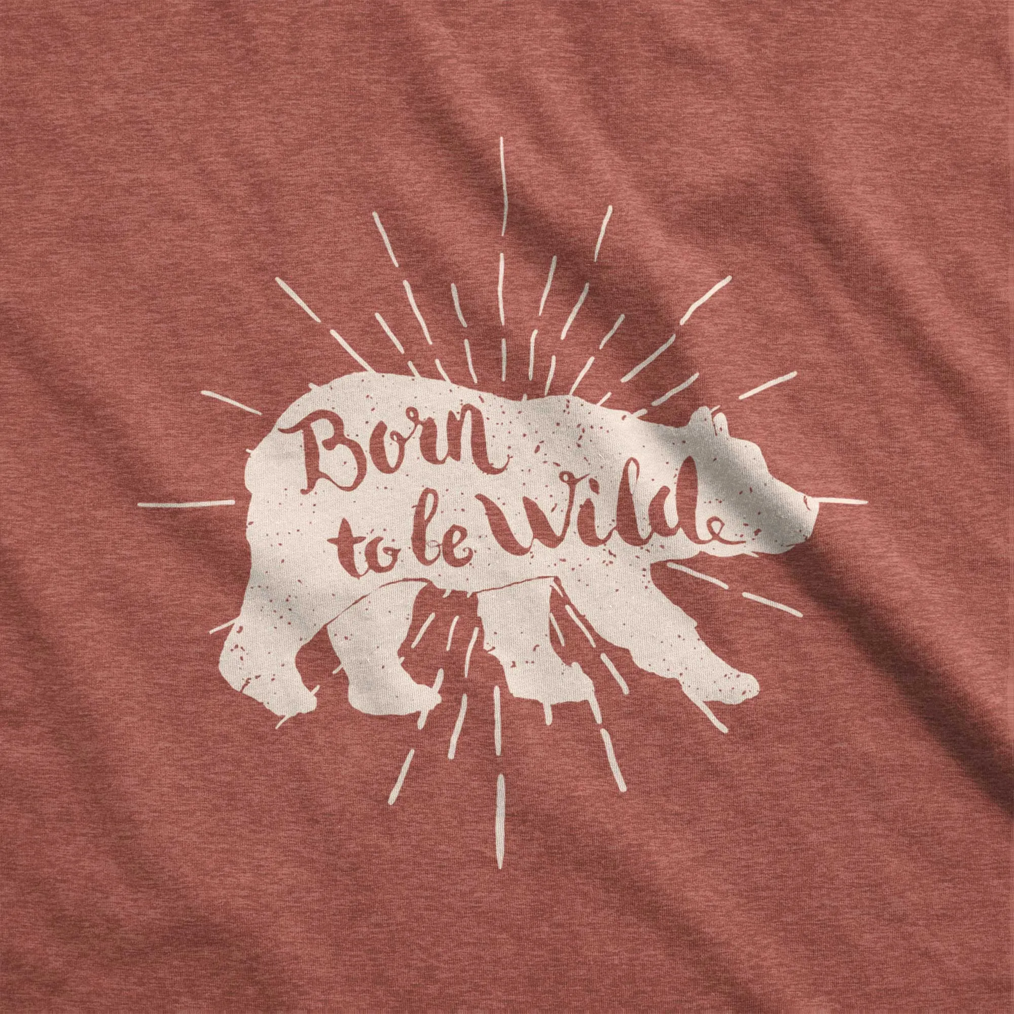 Born to Be Wild Bear - Adult Unisex Jersey Crew Tee