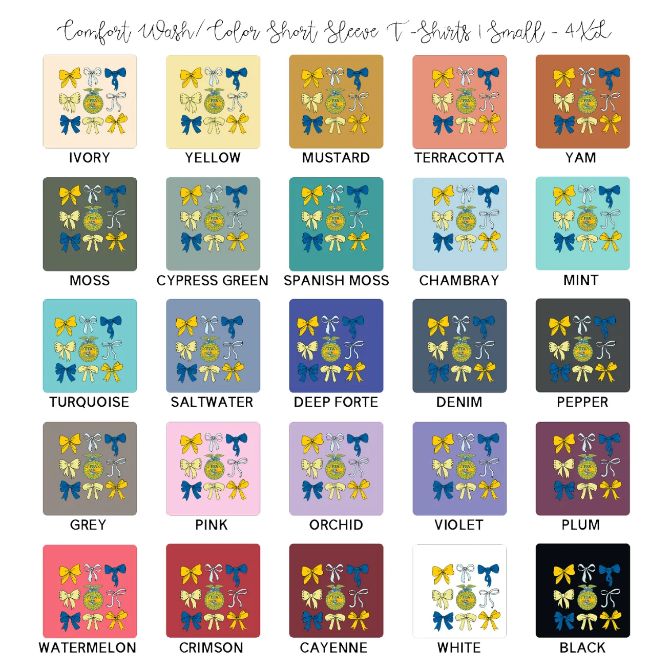 Bow FFA Emblem ComfortWash/ComfortColor T-Shirt (S-4XL) - Multiple Colors!