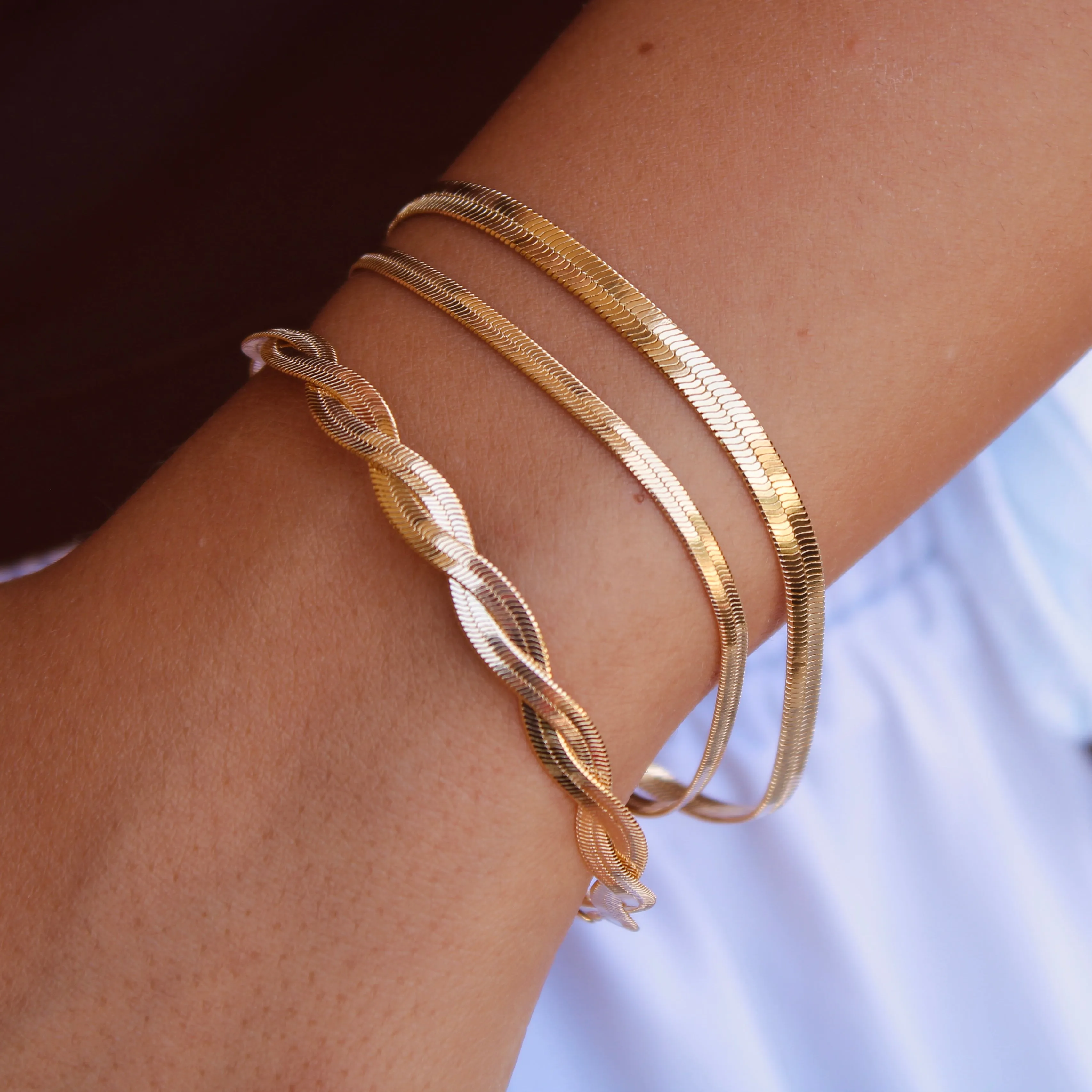 Braided Snake Chain Bracelet