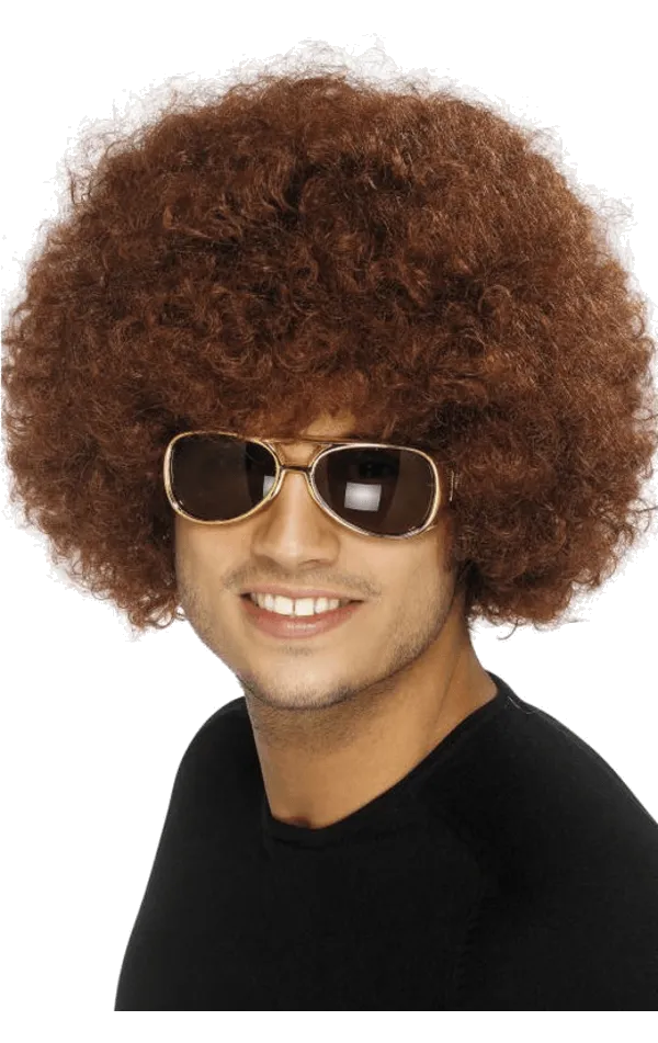 Brown Unisex Economy Afro Wig