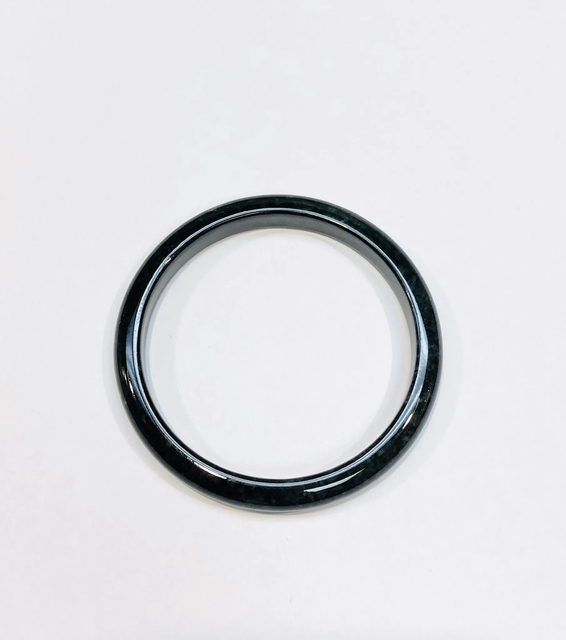 Burmese Black Jadeite Comfort Fit Bangle