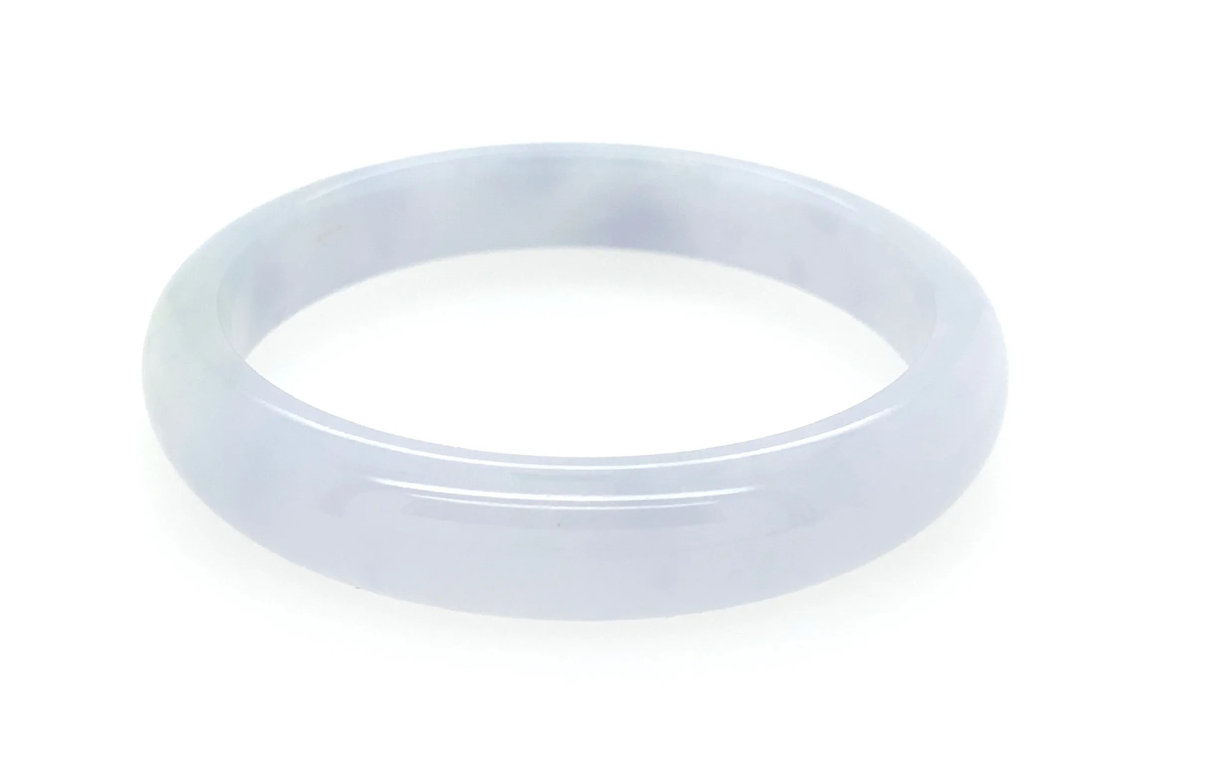 Burmese Icy Jadeite Comfort Fit Bangle
