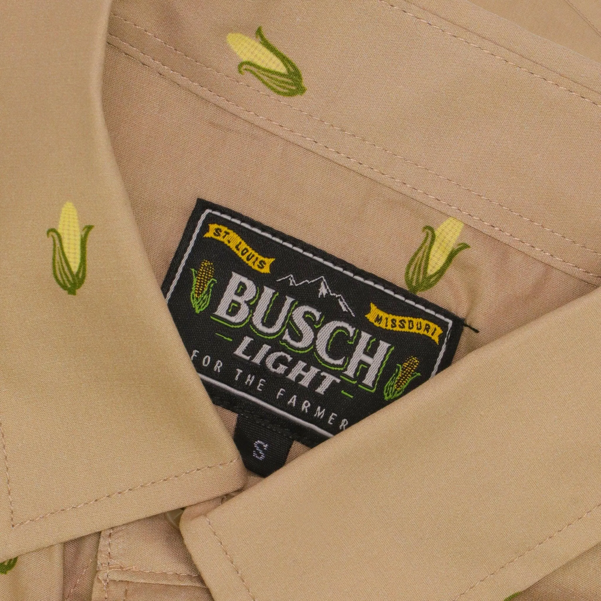 Busch Light Corn Cob Button Down Shirt