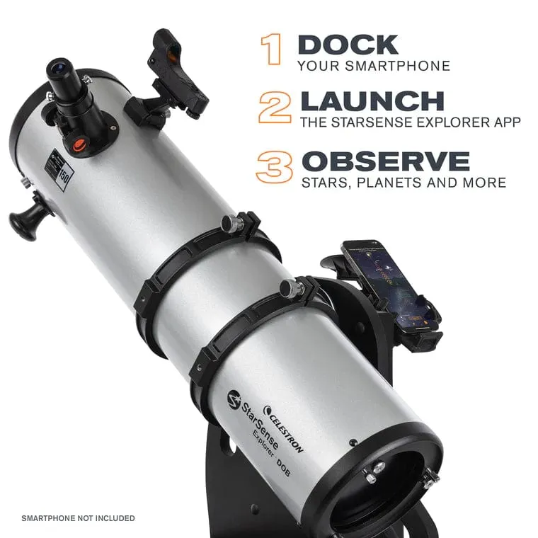 Celestron StarSense Explorer 150mm Smartphone App-Enabled Tabletop Dobsonian Telescope - 22482