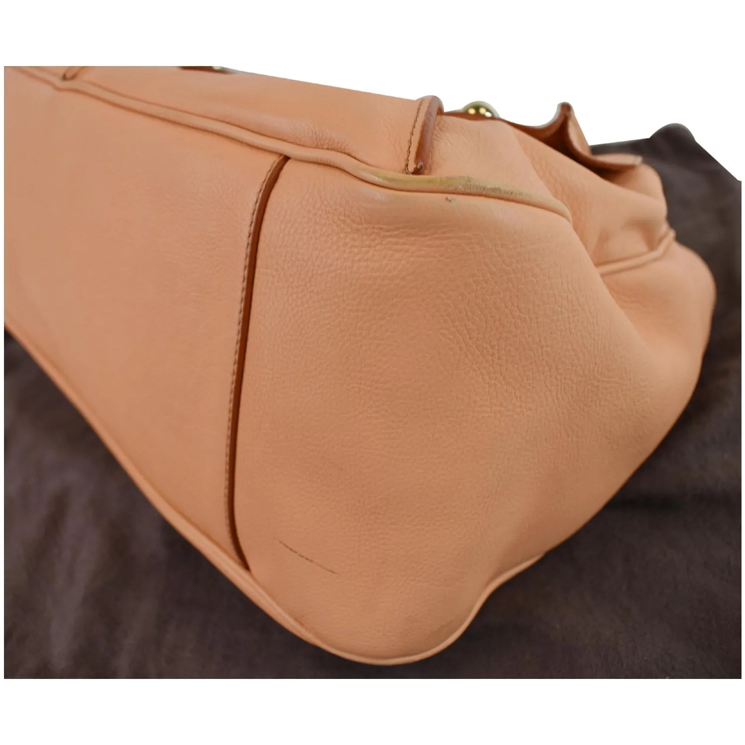 CELINE Blossom Leather Top Handle Tote Bag Peach - Final Sale