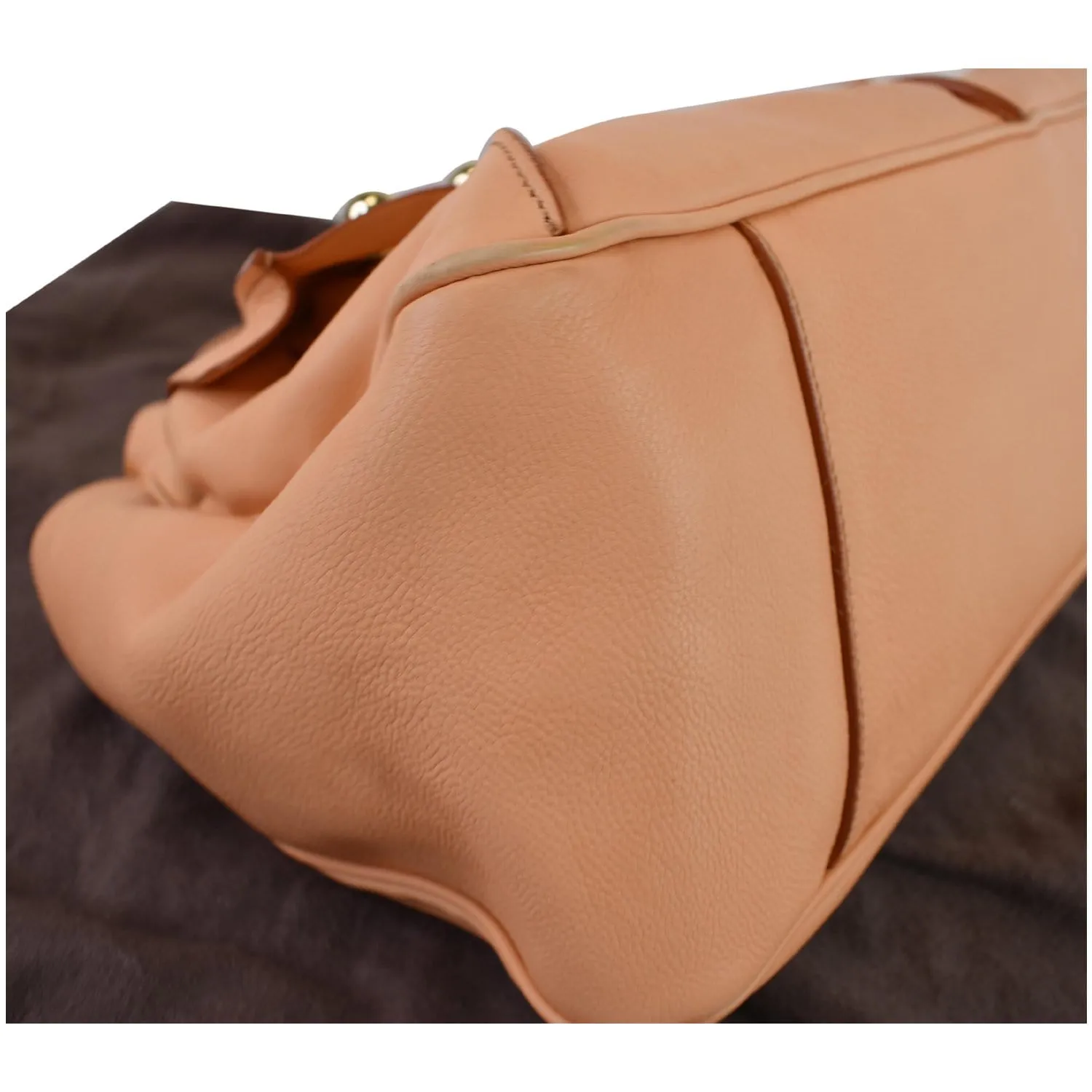 CELINE Blossom Leather Top Handle Tote Bag Peach - Final Sale