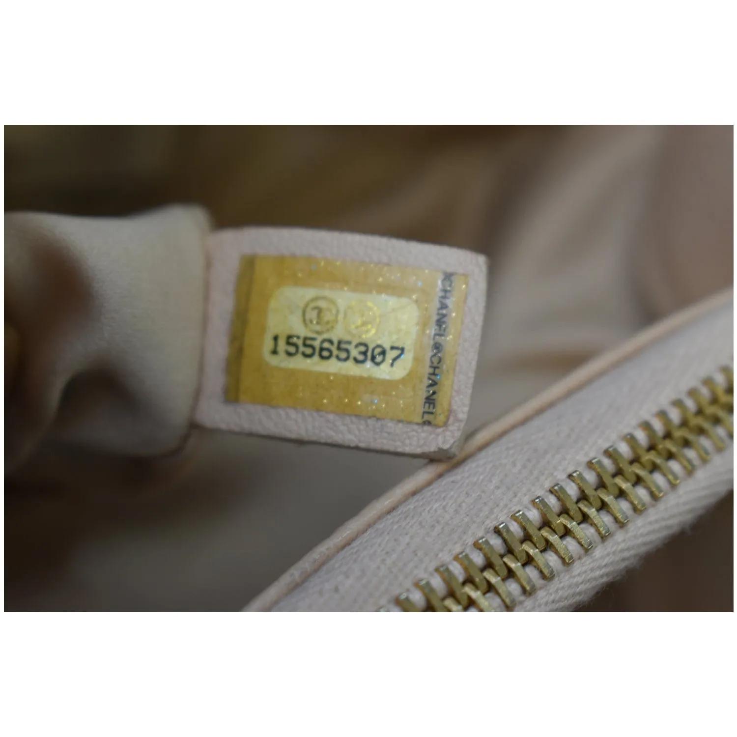 CHANEL Grand Shopping GST Caviar Leather Tote Bag Beige
