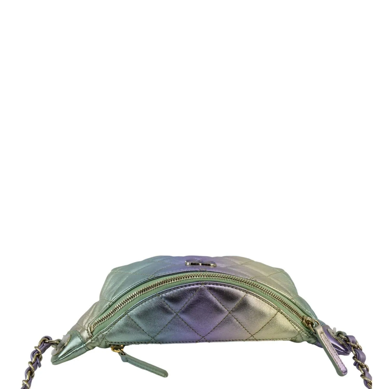 CHANEL Iridescent Rainbow Quilted Leather Bumbag Multicolor