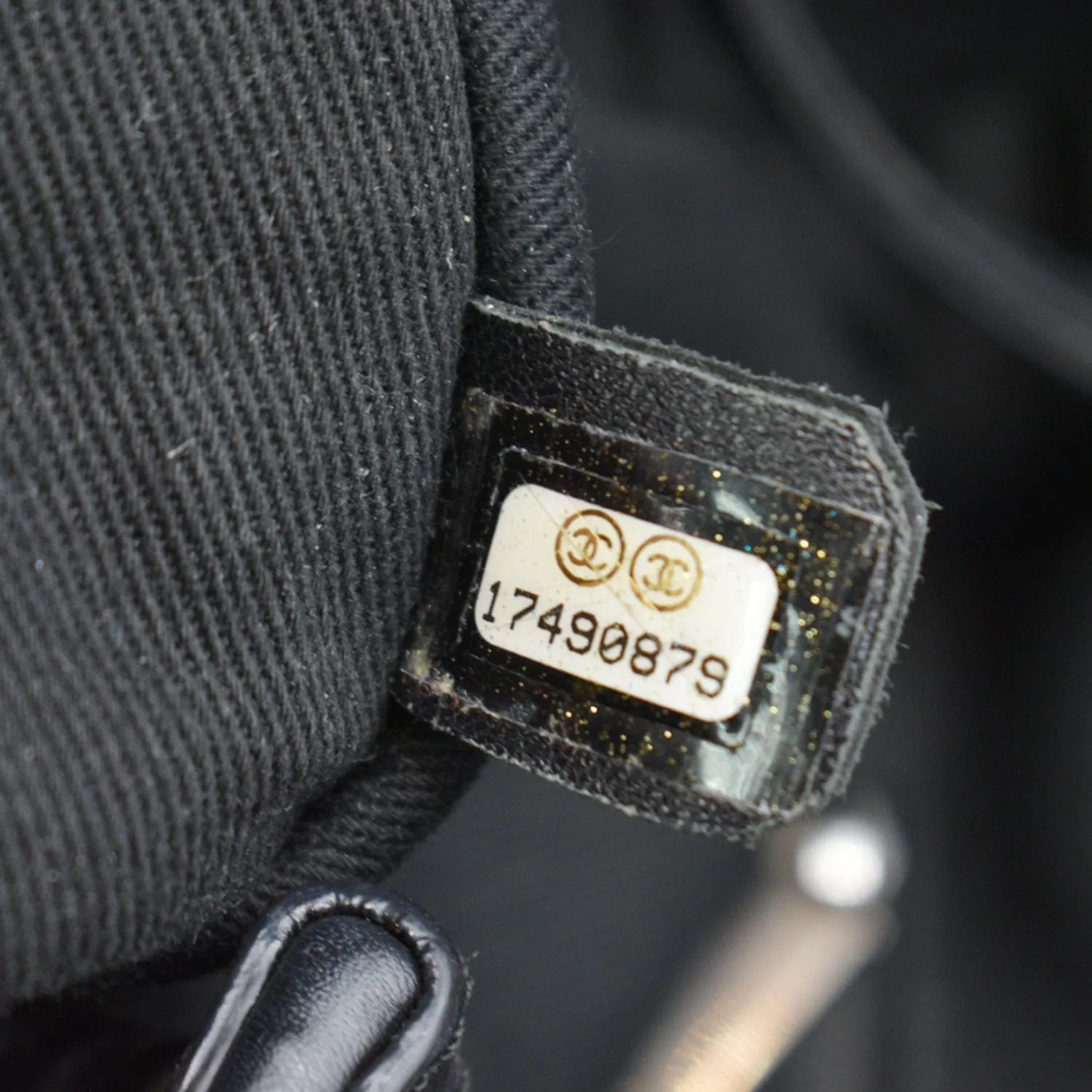 CHANEL Perforated Up In The Air Calfskin Tote Bag Black