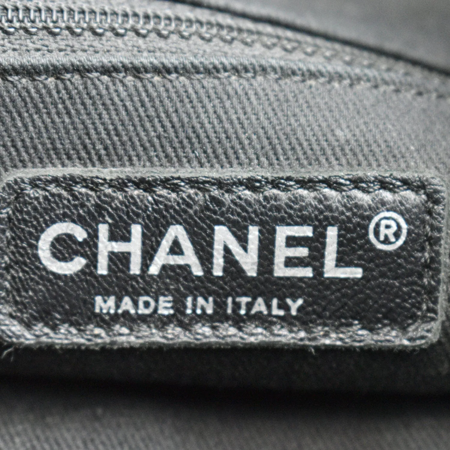 CHANEL Perforated Up In The Air Calfskin Tote Bag Black