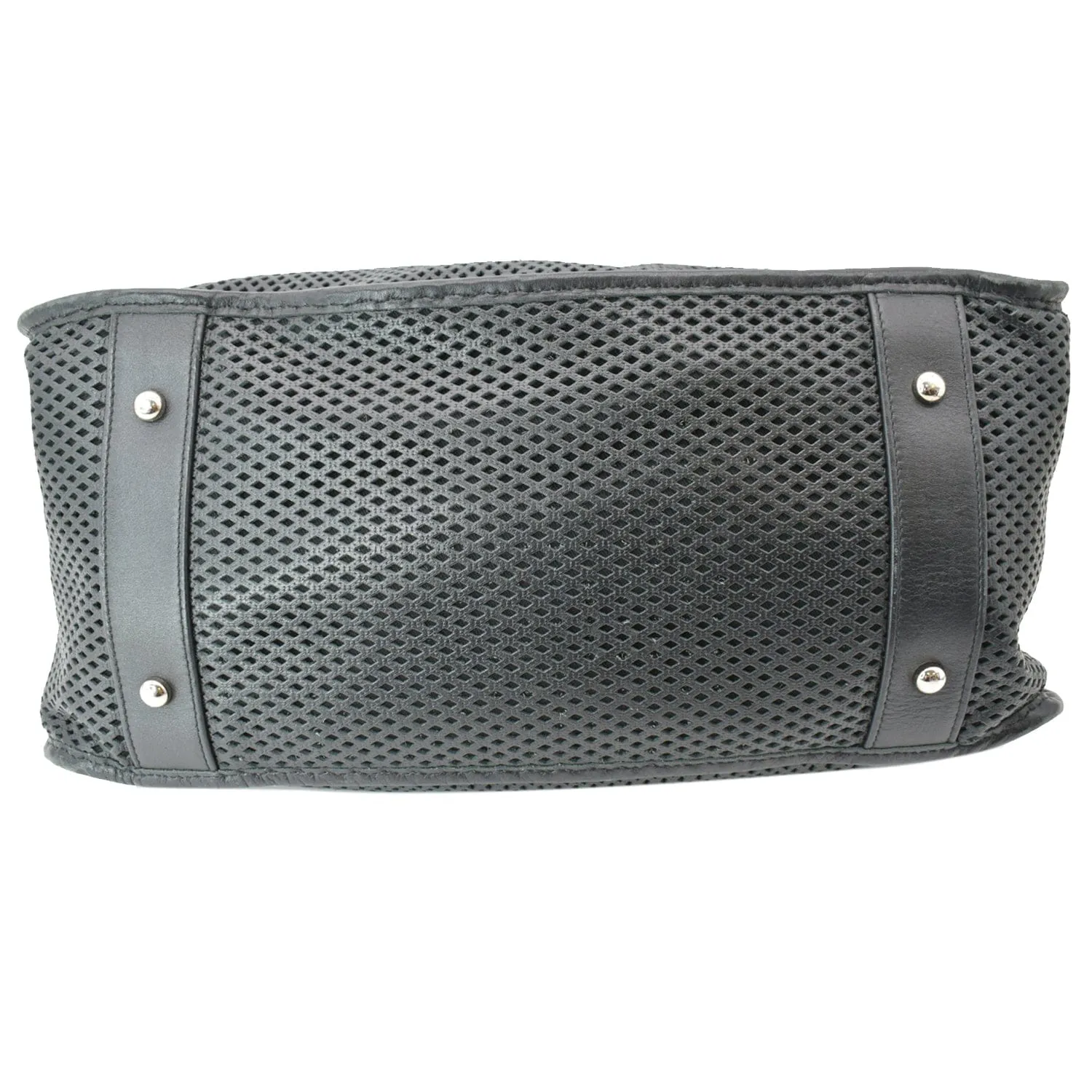 CHANEL Perforated Up In The Air Calfskin Tote Bag Black
