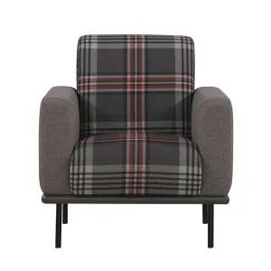 Charcoal and Plaid Chair