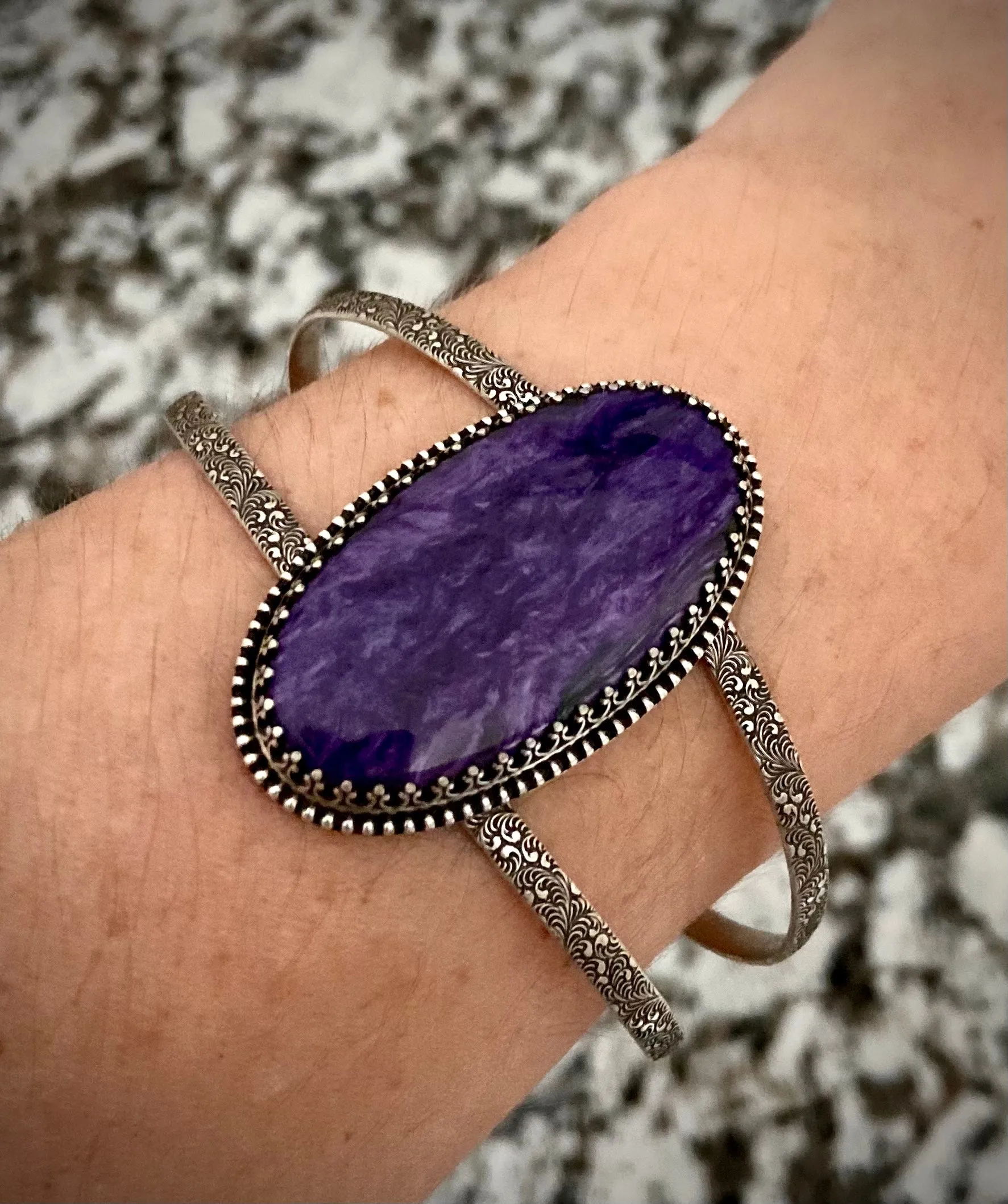 Charoite Flourish Cuff