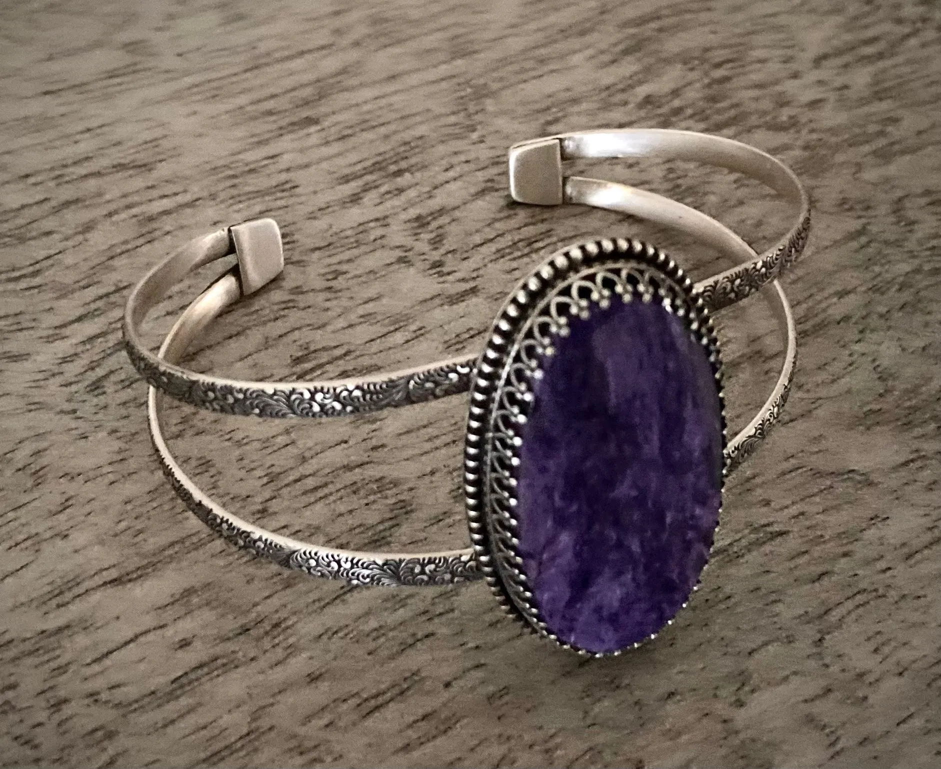 Charoite Flourish Cuff