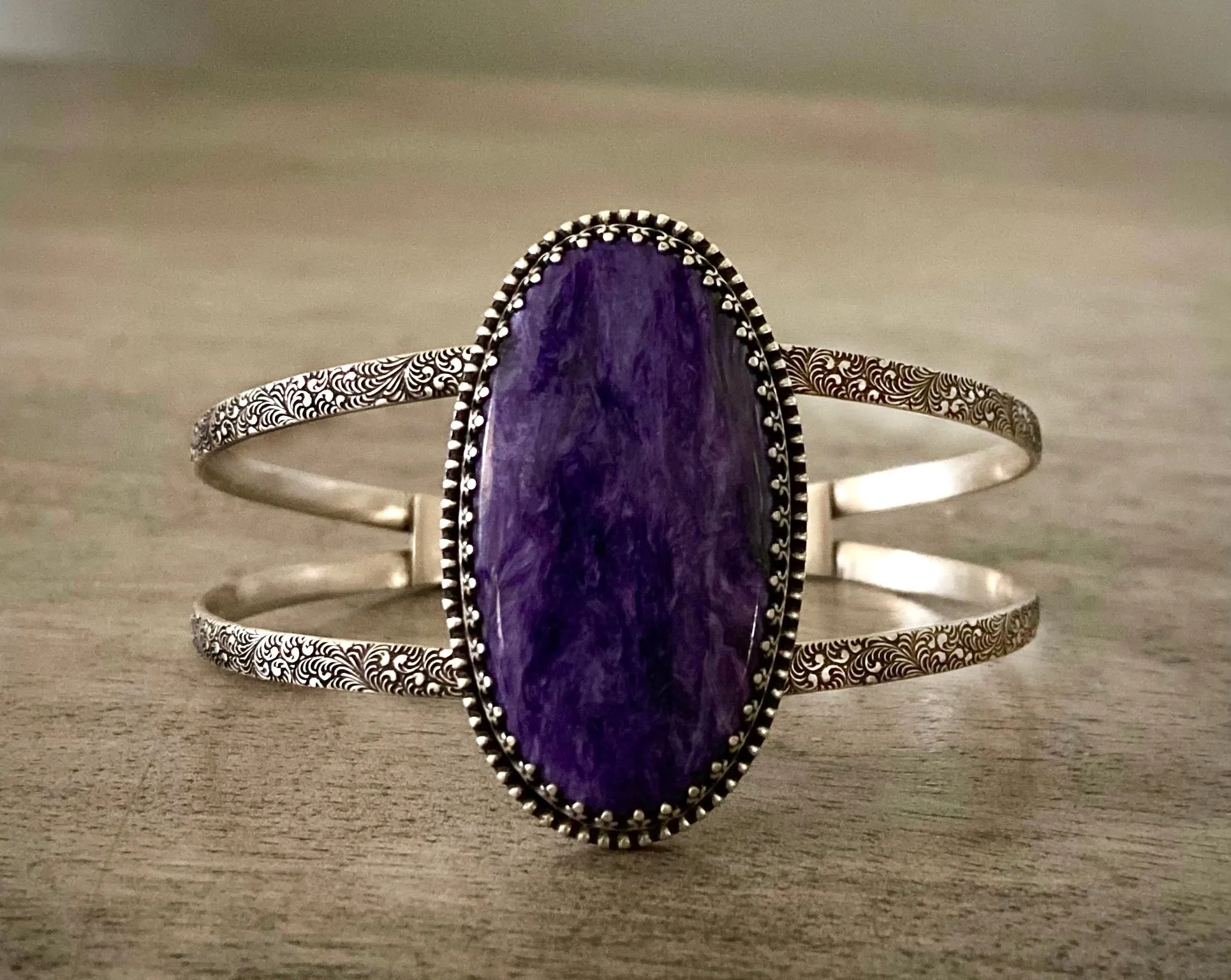 Charoite Flourish Cuff
