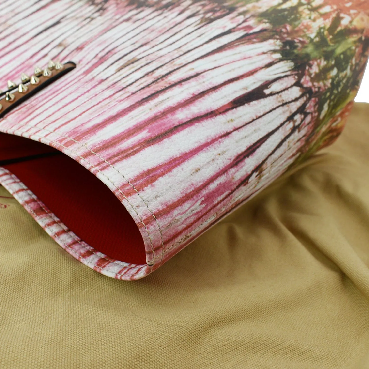 CHRISTIAN LOUBOUTIN Cabata East West Large Printed Leather Tote Bag Multicolor  - Hot Deals