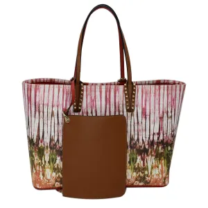 CHRISTIAN LOUBOUTIN Cabata East West Large Printed Leather Tote Bag Multicolor  - Hot Deals