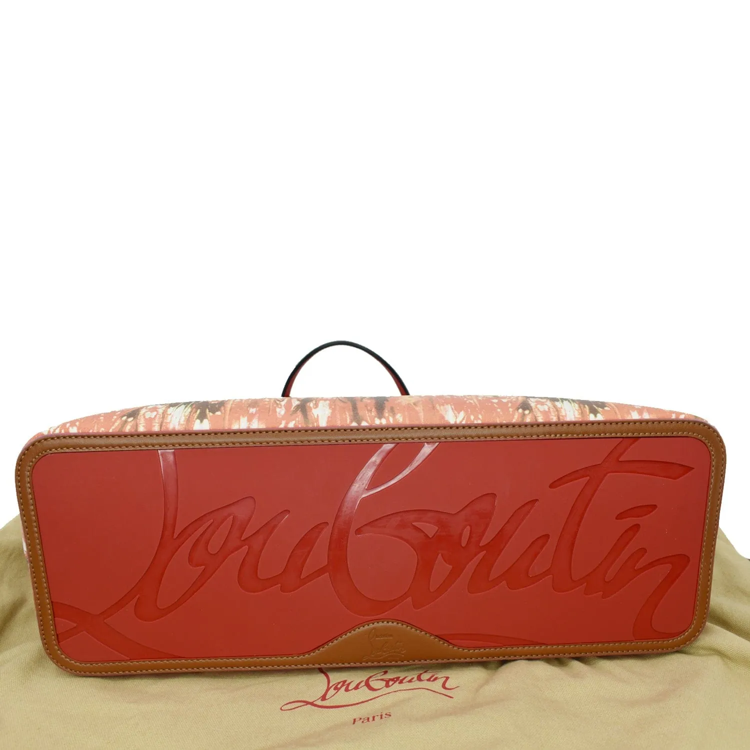 CHRISTIAN LOUBOUTIN Cabata East West Large Printed Leather Tote Bag Multicolor  - Hot Deals