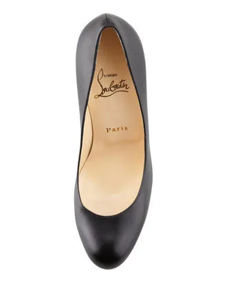 Christian Louboutin - Simple Round-Toe Kidskin Red Sole Pump, Black